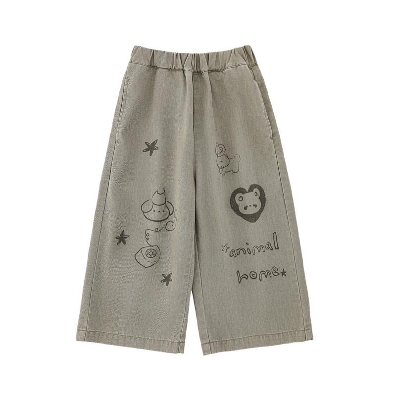 Youyou Girls' Cotton Cartoon Sports Pants