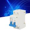 Circuit Breaker Mini 2P MCB DIN Rail Mount 6000A Breaking Capacity 400V 6A for Home Office