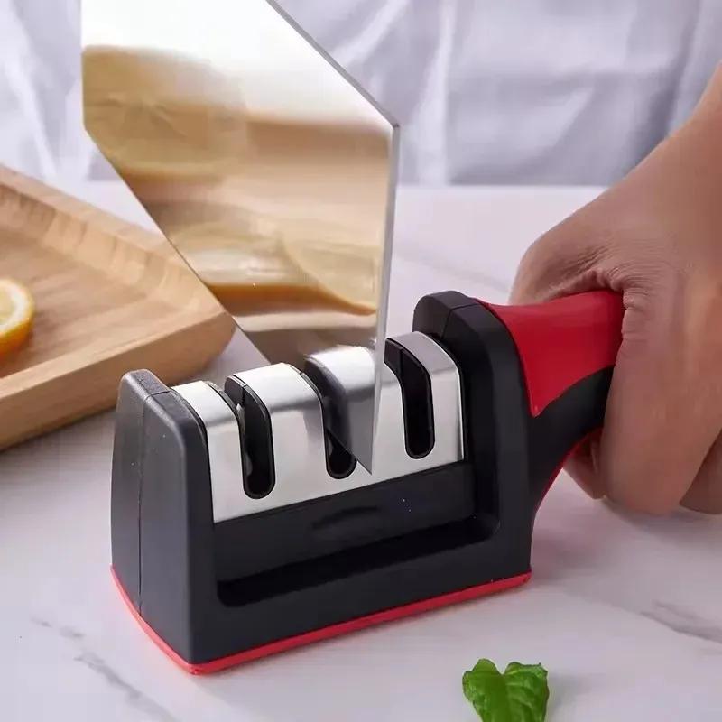 2024 NEW NEW Knife Sharpener Handheld Multi-function 3/4 Stages Type Quick Sharpening Tools Non-slip Base Kitchen Knives Accessories knife