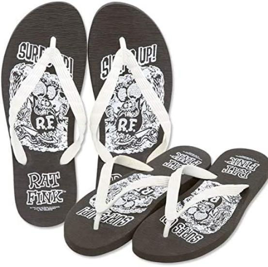 

Rat Fink Beach Sandals Flip Flops MOON MOONEYES Moon Mooneyes [RAF544BK-25] чёрный