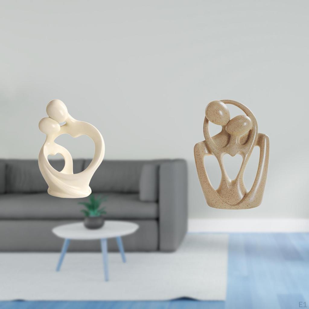 Artistic Abstract Figurine Ornament Couple Sculpture Resin Statue for Desk Cabinet Home Decoration