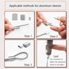 5-500pcs Aluminum buckles wire rope round single hole quick chuck aluminum sleeve aluminum chuck oval hole clip