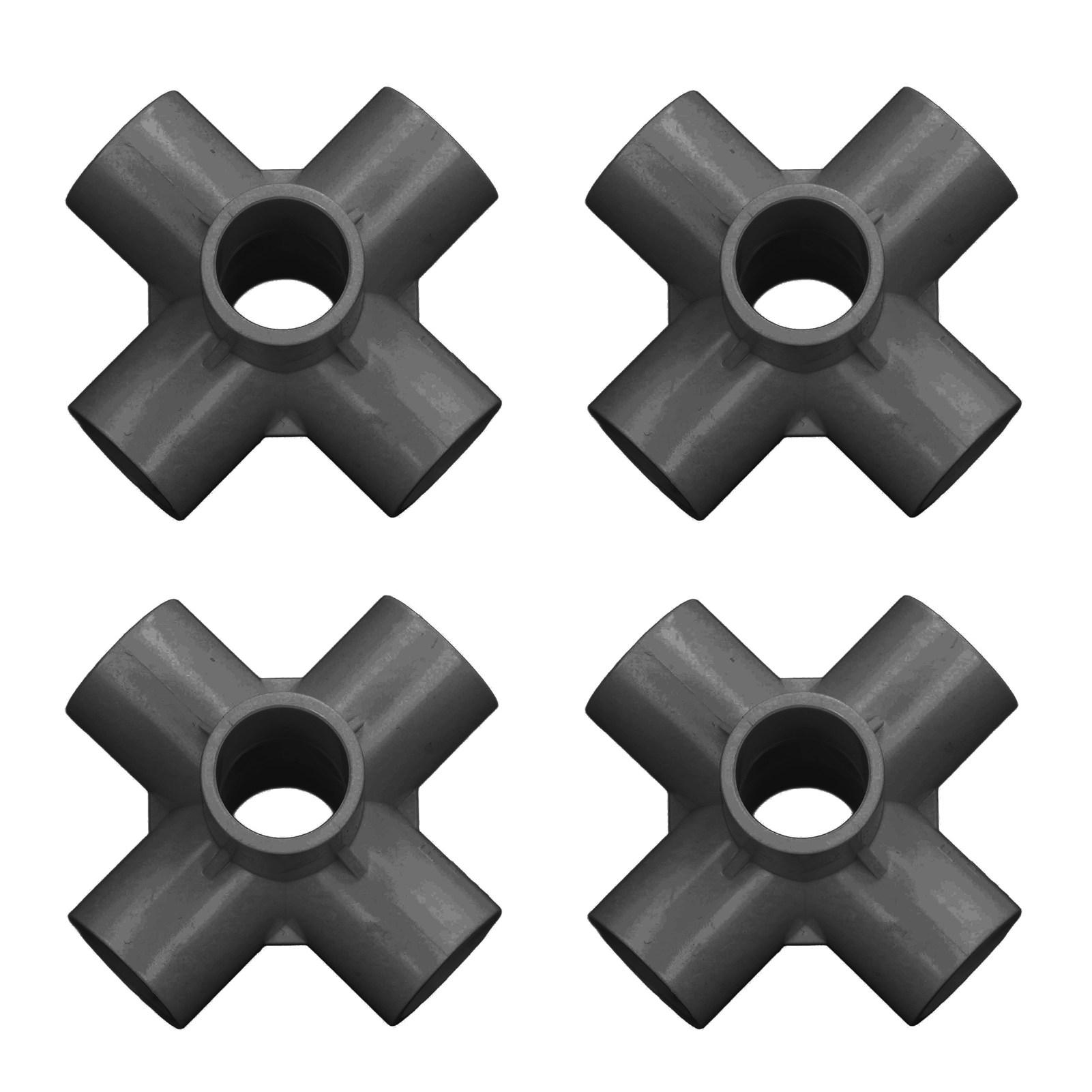 

10шт 6-ходовые фитинги для труб из ПВХ, угловой соединитель для пластиковых труб, внутренний диаметр 20 мм, черный