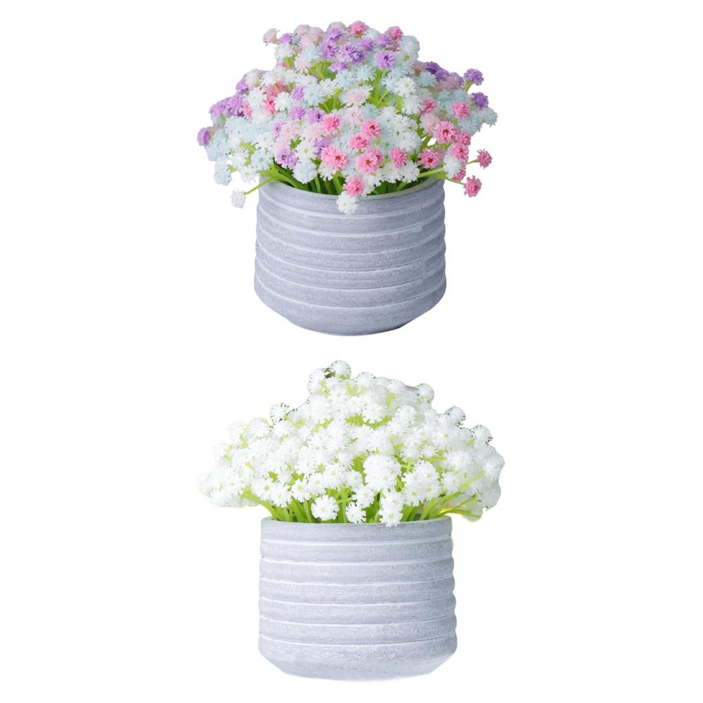 For Small Fake Plant Decorative Modern Table Centerpiece Gypsophila Artificial Flowers For Indoor Home Office Farmhouse Bathroom