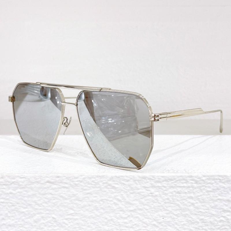 

1012S многоугольные солнцезащитные очки из сплава, женские трендовые двойные носовые опоры, королевские очки ручной работы, солнцезащитные очки с защитой от ультрафиолета для мужчин No inner box