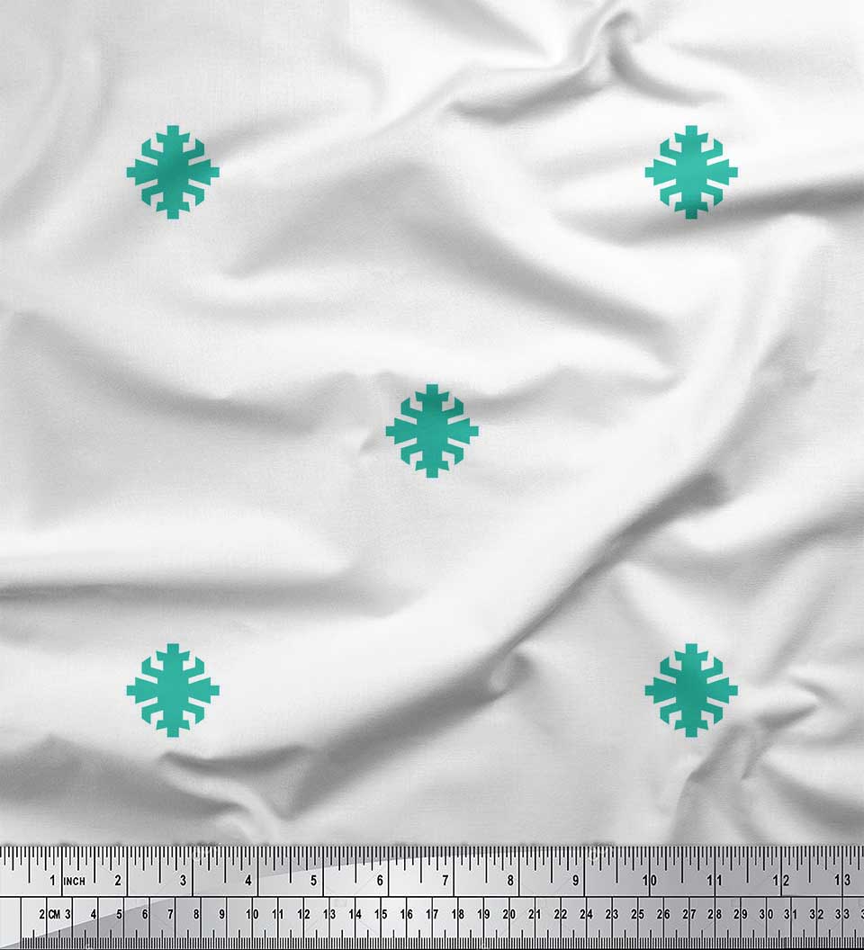 

Soimoi Black Japan Crepe Satin Fabric Butidar Jamdani Print Тканина на метр 42 дюйма 42 Inch Wide - Poly Crepe зелений