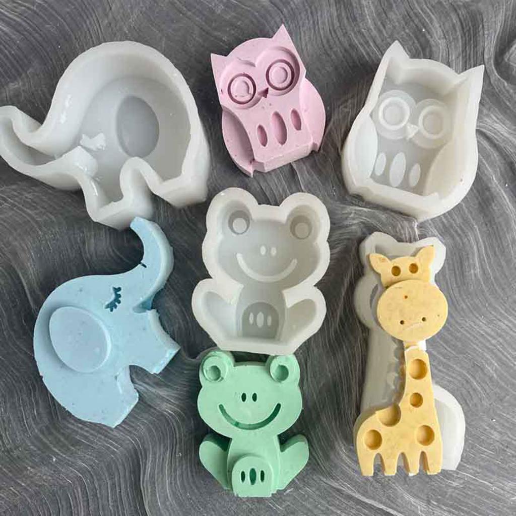 Animal Candle Resin Mold Owl-Giraffe Aromatherapy Candle Silicone Mould DIY Aromatherapy Candle Making Soap Decorations