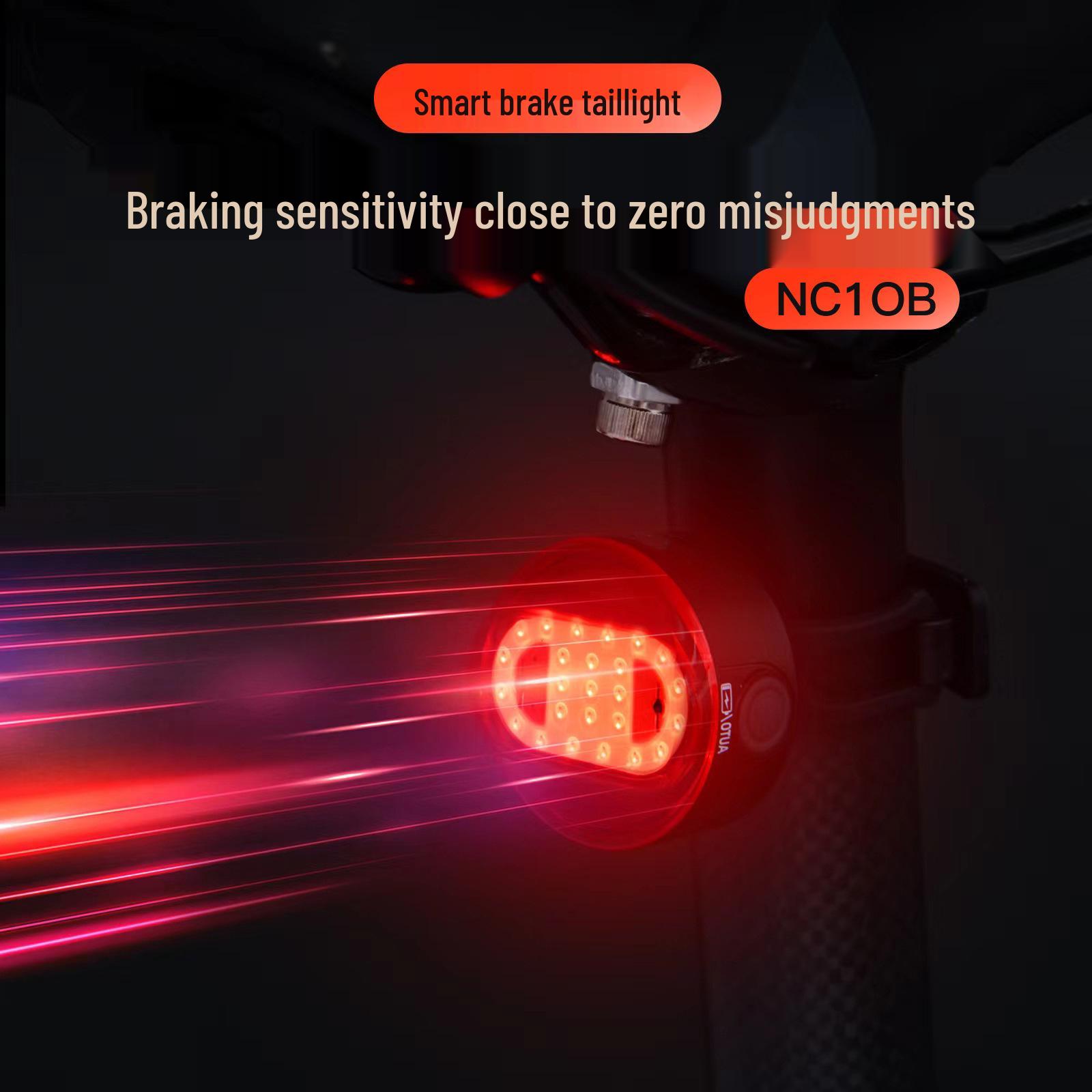 

Smart COB Induction Brake-Sensitive Bicycle Taillight for Night Riding