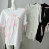 Summer New Design Three-dimensional Bow Decoration Versatile Mid-length T-shirt for Women