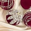 16Pcs Shiny Flocking Christmas Ball 6cm Christmas Tree Decoration  Festival Ornament