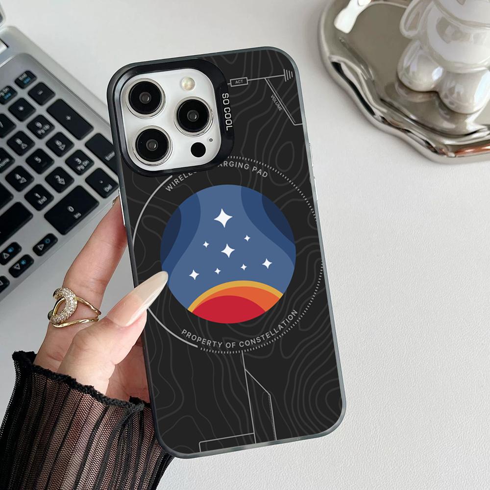 

S-StarfieldS Game Phone Case Matte Colored Silver For Iphone 17 16 15 14 Pro 13 12 Air Plus 11 7 8 Max Luxury Cover iPhone17 Air