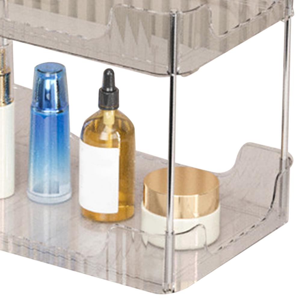 Desk Storage Rack Multipurpose Simple Light Luxury Double Layer Desktop Display Shelf for Home Bathroom