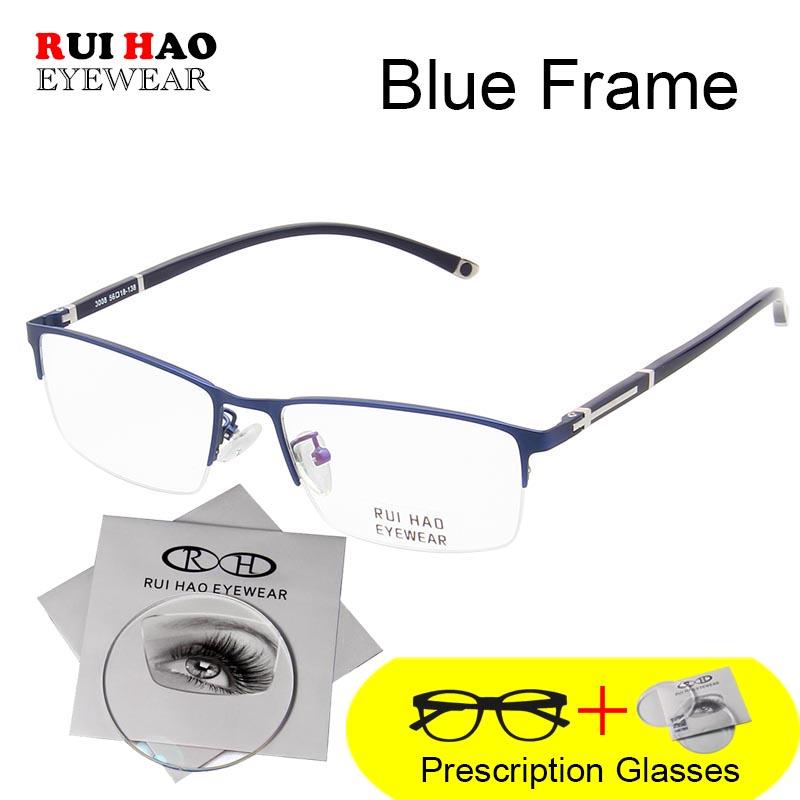 

Настраиваемые очки по рецепту, прогрессивные очки, очки для дали, модная оправа для очков, линзы из оптической смолы Single Version&1.67&Anti Blue Ray синий