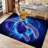 1 Stück Meeresschildkröte, Leuchteffekt, Digitale Kunst Büro Teppich Weiches Polyester Eingangsteppich Waschbar Nicht