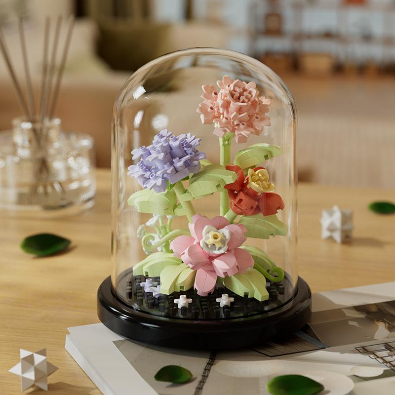 Micro Particle Building Block Bouquet Handmade Gift, Children's Puzzle Toy Handmade DIY Sunflower Desktop Decoration Ornament