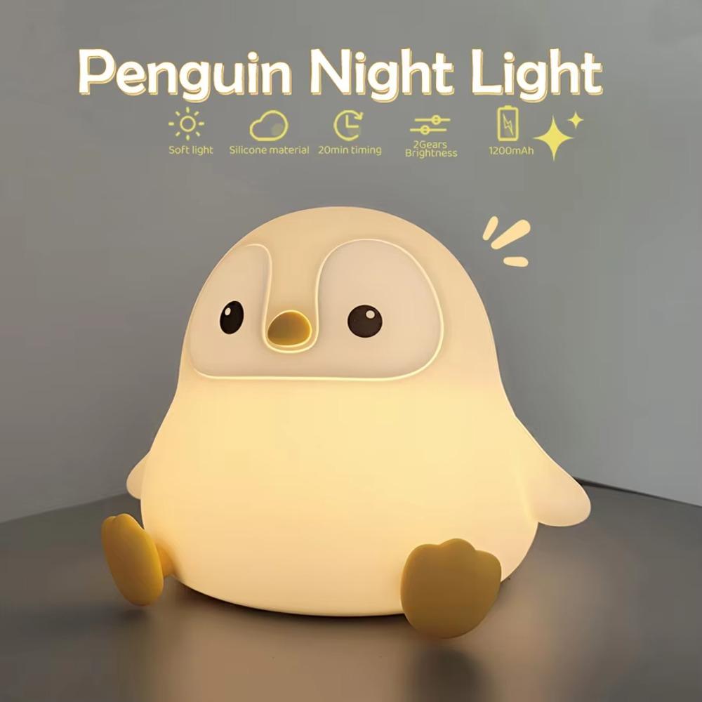 2 Levels Dimmable Penguin Nursery Night Light Timing Function Dorm Decor lamps  for Kids