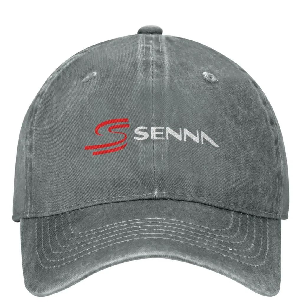 Ayrton Senna Logo Denim Baseball Cap Hiking Fishing Hip Hop Hats Summer Unisex Men Trendy Sunshade Snapback Cap