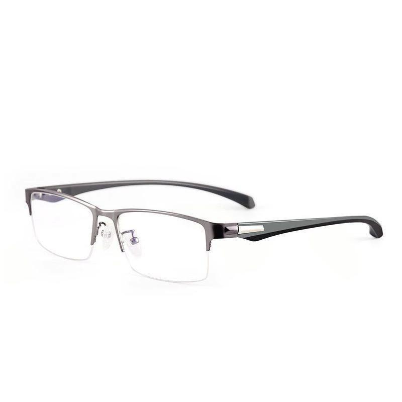 

Men and Women Black Reading Glasses Half FramePortable Magnifying Presbyopic Hyperopia Glasses Square Ideal Choice for Gifts 2.5