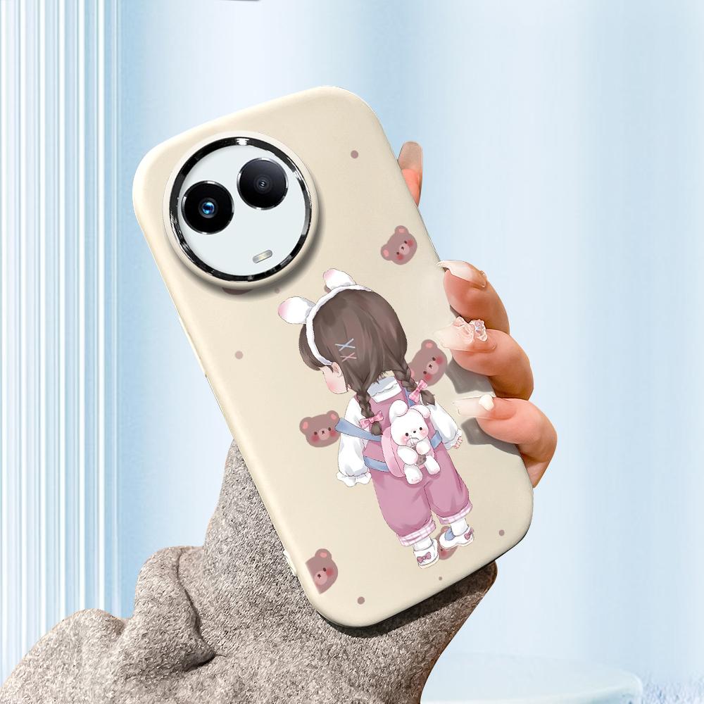 

Сплошной цвет с серебряным краем линзы, жирный корпус, мягкий ТПУ, жидкий силиконовый чехол, противоударный чехол для телефона для OPPO Reno Realme OnePlus OPPO A1X 5G белый