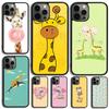 Cute Cartoon GirafPhone Case For Apple iPhone 17 Air Pro Max Plus Coque For iPhone 17 Air 14 15 16 13 12 Max Cover