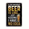 Beer Tin Sign, Metal Wall Decor Plaque 20x30cm