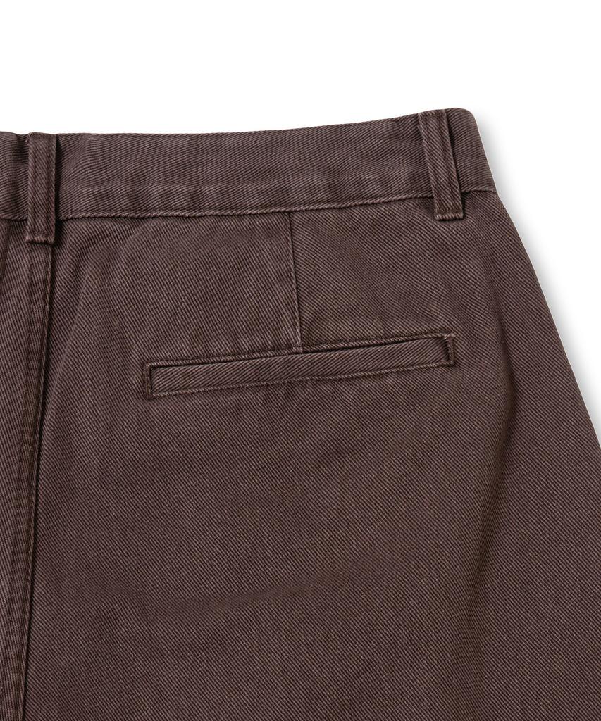 ANNOT One-Tuck Work Chino Pants Brown