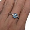Yunmiao Colorful Square Stone Diamond Gemstone Ring
