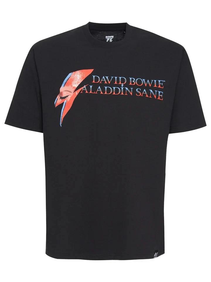 David Bowie Aladdin Sane Relaxed Black Cotton T-Shirt M