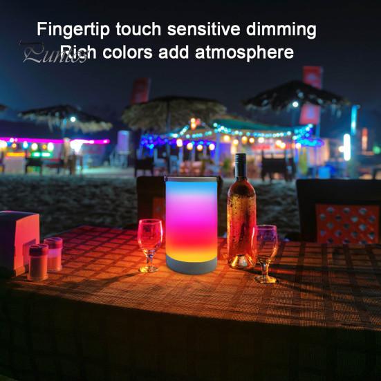 RGB Table Lamp AMZ LED Night Brightness Adjustable Memory Function Fingertip Control Symphony Mode Rechargeable Color Change Light Hanging Lantern