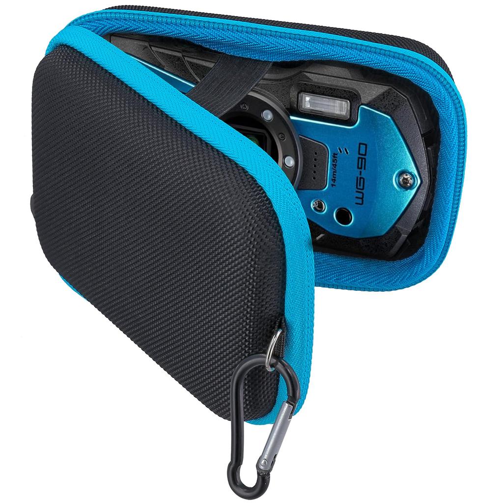 Pentax RICOH PENTAX Digital Camera Storage WG Series Khanka WG-90 Case, (Blue Zipper) -