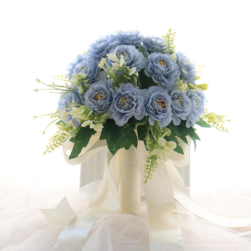Korean Style Bridal Bouquet for Weddings - Artificial Flower Ball for Bridesmaids & Photo Props