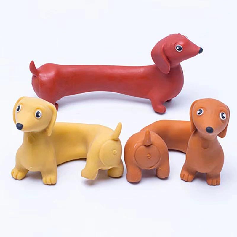 Dachshund Dog Stretchable Squeezy Fidget Toy Anxiety Stress Reliever Party Favor Accessory Goody Bags Prizes for Adults Kids
