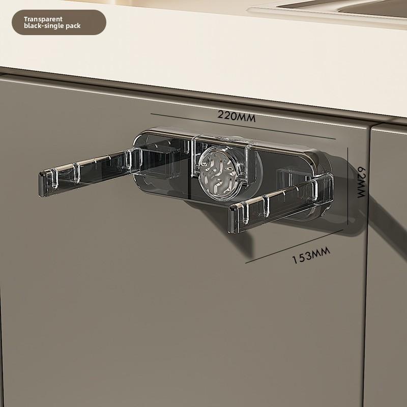 Plastic Suction Cup Trash Bag Holder With Foldable Design For Kitchen And Bathroom Storage