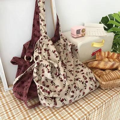 Nová retro všestranná leopardí tisk malá květinová roztomilá plátěná nákupní ležérní dámská crossbody kabelka taška přes rameno kabelky