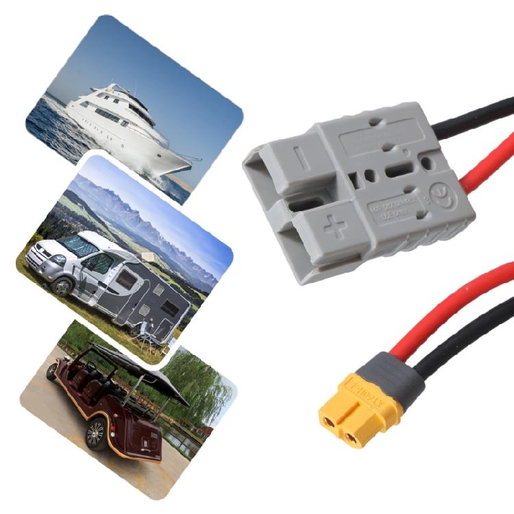 Versatilitys 50A 600V Battery Adapters Cable Charging Cable with ADS and XT60 Connectors 30cm Length Wide Compatibility