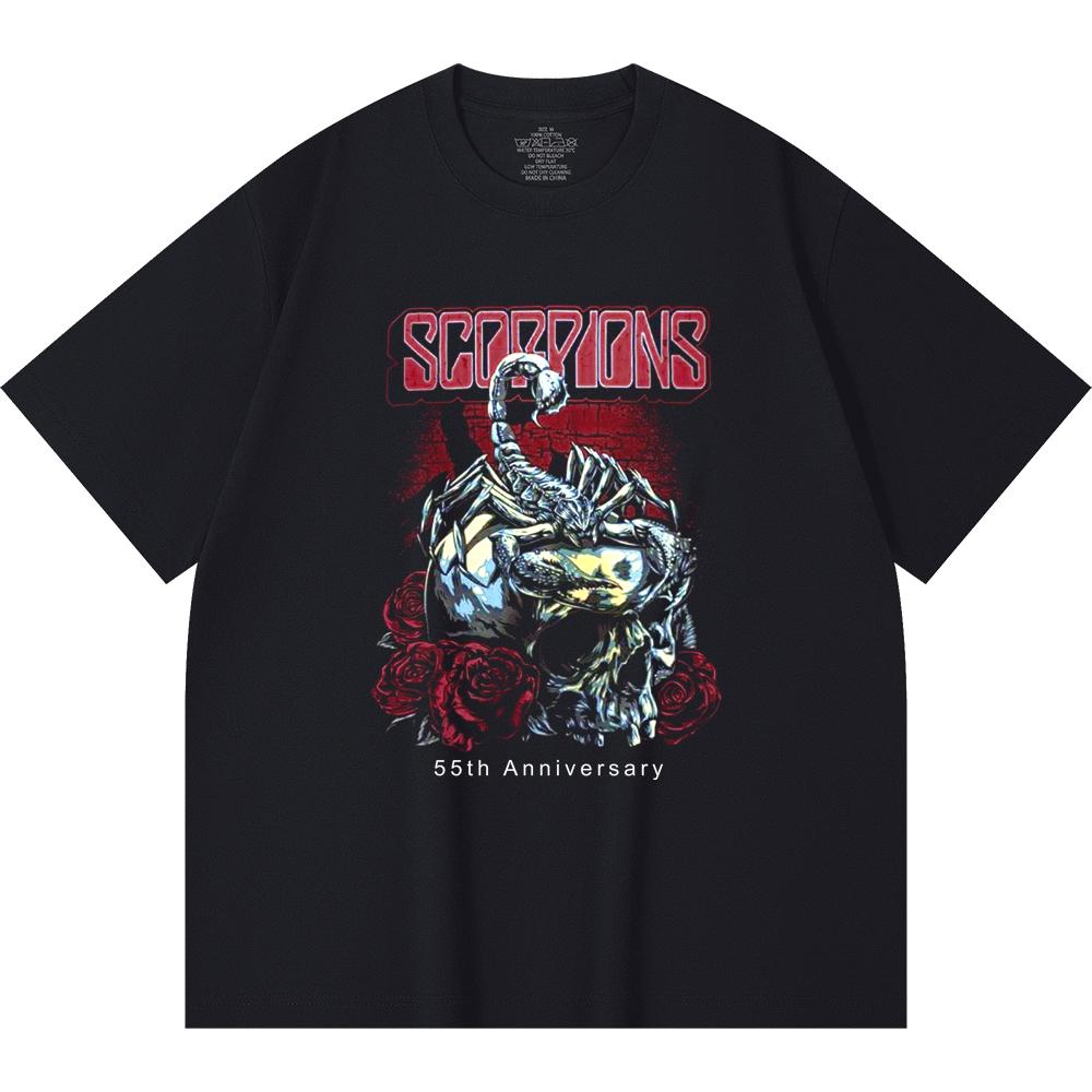 230 g/m² 100% Baumwolle Heavy Metal T-Shirt Rockband Beliebte Musik Druck Unisex Schweres Baumwoll-T-Shirt