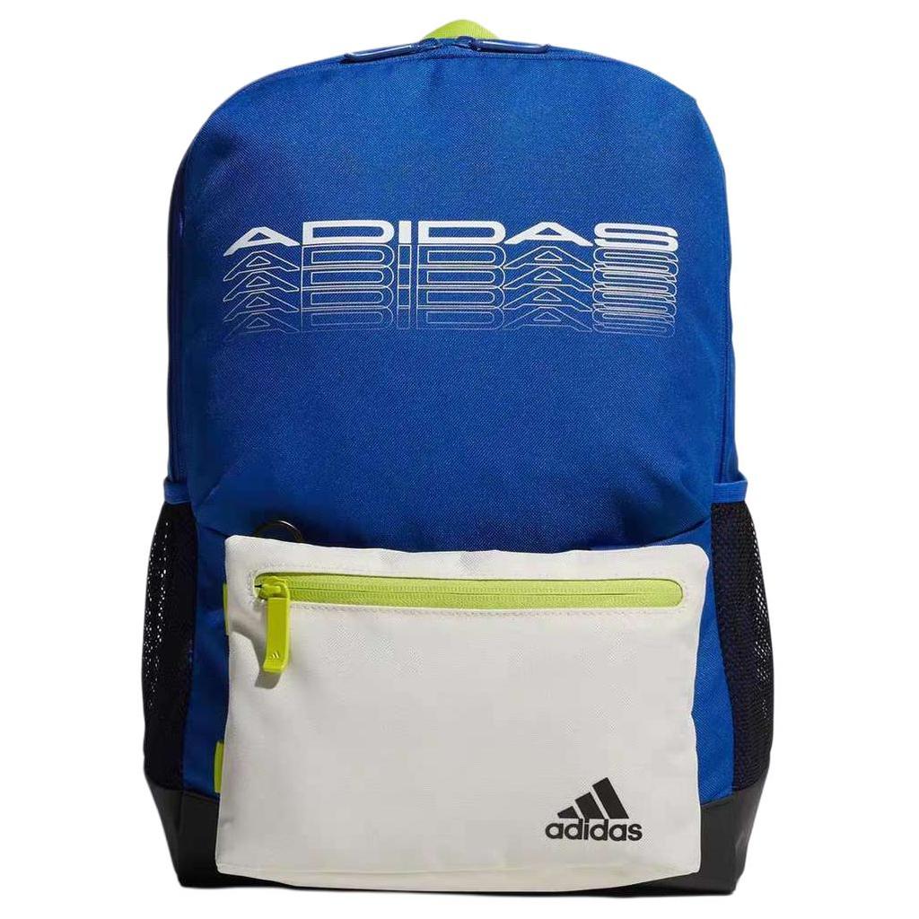 Adidas Recycled Polyester Backpack Unisex Collegiate Blue & Yellow White HE2629