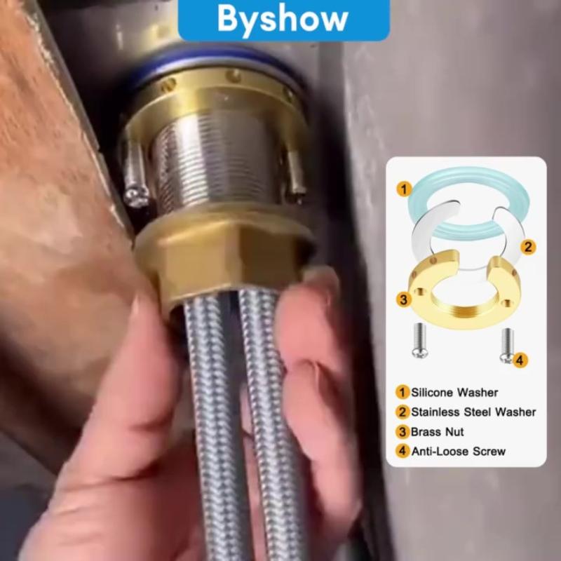 Plumbing Repair Faucet Sealing Gasket Set Leakproof Locking Nut Fix Tool for Home Kitchen Bathroom Tap Repair