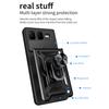 For Infinix Smart 10 Plus Case with Slide Camera Lid PC+TPU Kickstand Phone Cover