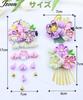 JZOON Hair Ornament Perfect for and Includes Available In 5 and H4003 Shichi-Go-San 3-Piece Set, Tsumami-zaiku (Handmade) Design, Coming-of-Age