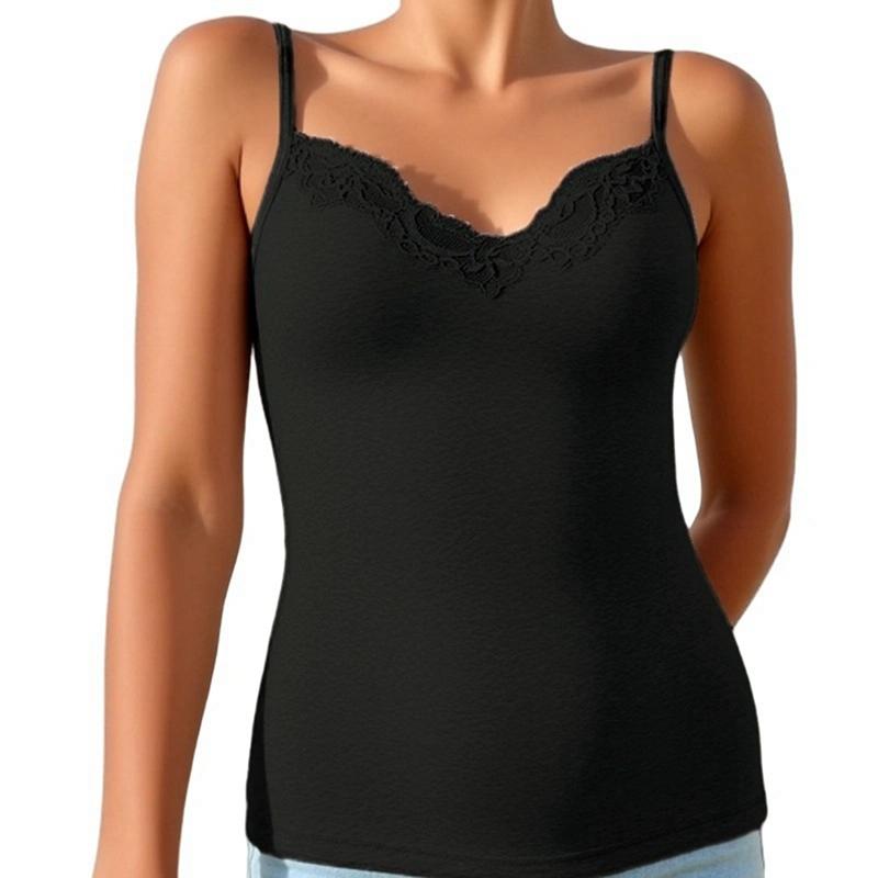 

Жіноча мереживна майка на тонких бретелях M