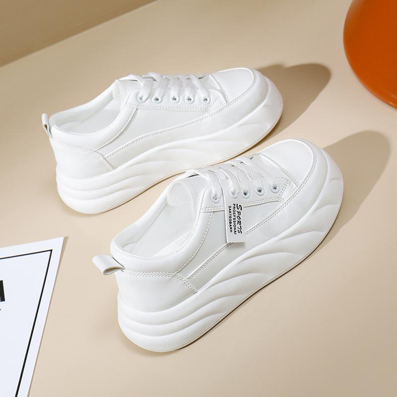 Pantofi albi pentru femei, noi studenți de toamnă, pantofi de modă casual, cu fundul gros, pantofi de modă