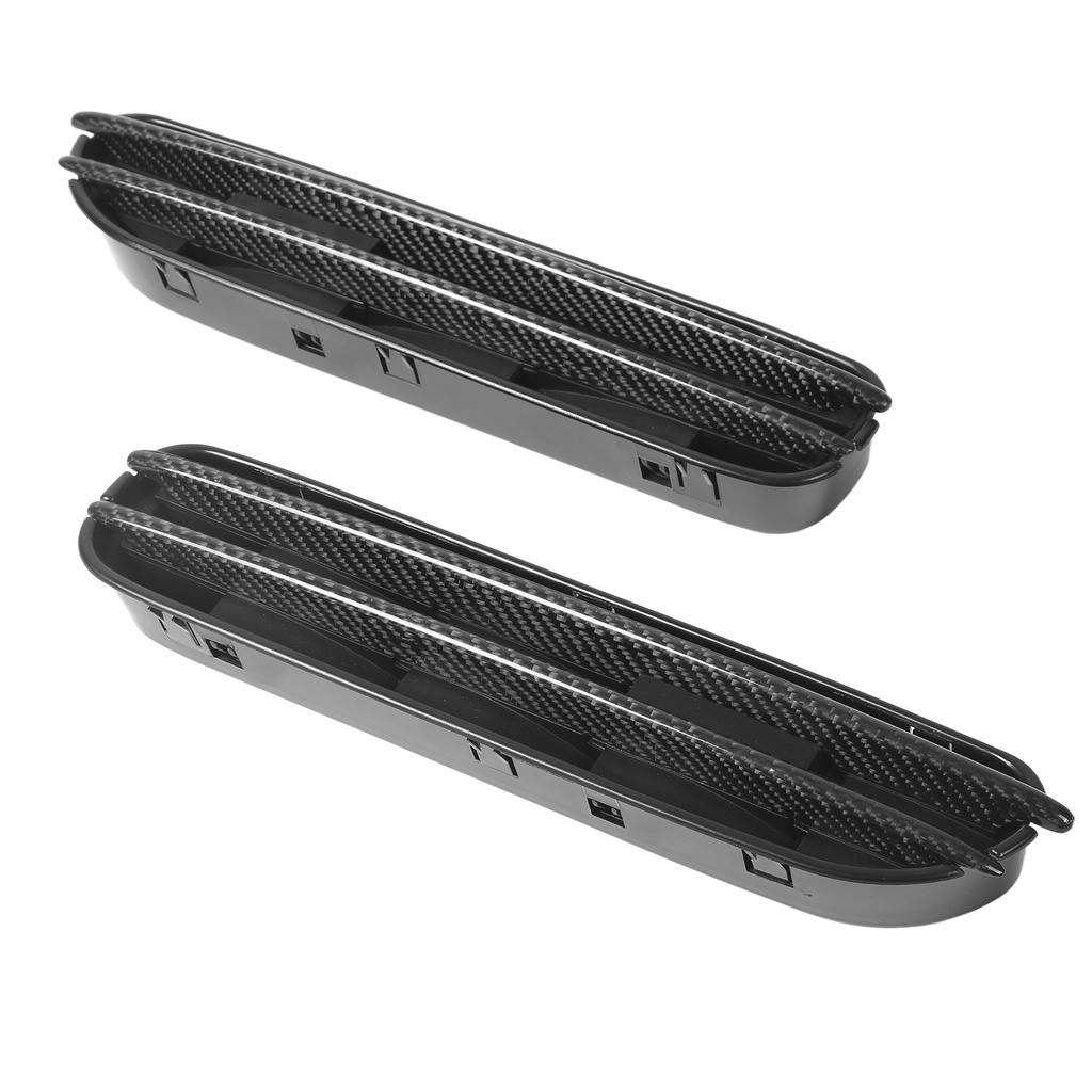 2ks bočních větracích otvorů Mřížka z uhlíkových vláken pro M Style Gloss Black Náhrada za E60 M5