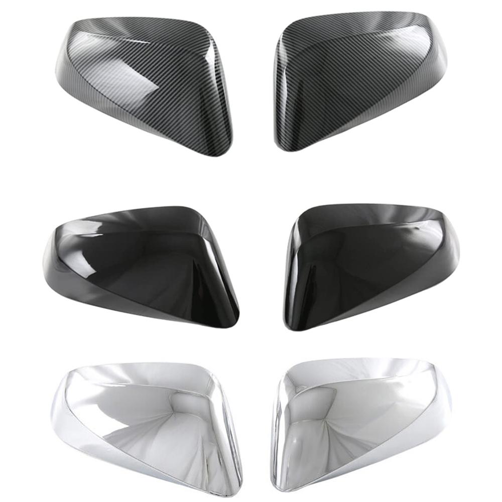 2pcs Side Wing Mirror Cover Caps Rearview Mirror Cover Trim Sticker for Lexus NX 250 350h 450h 2026 ABS Carbon Fiber Black