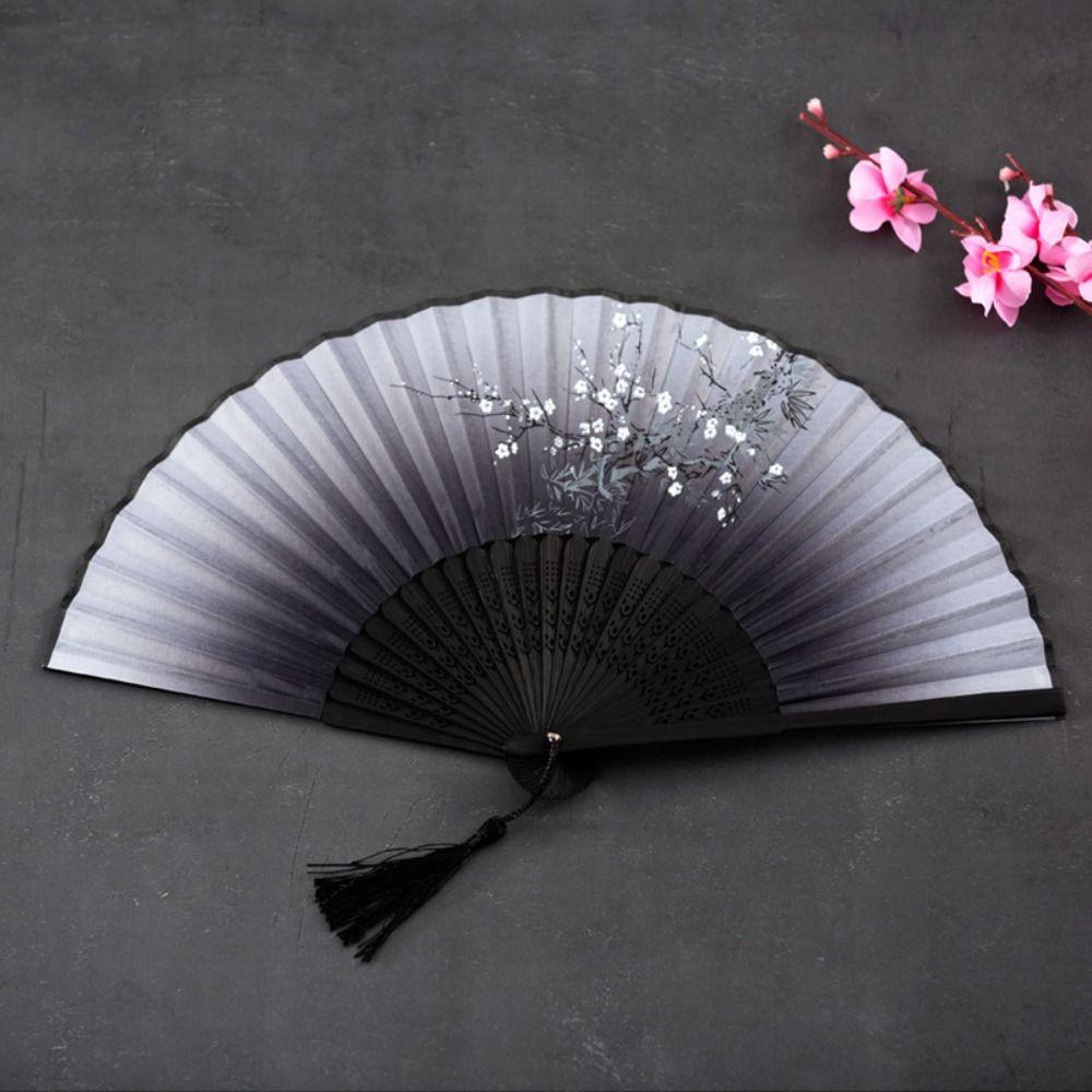 Bamboo Chinese Style Fan Elegent Dance Fan Portable Antique Folding Fan