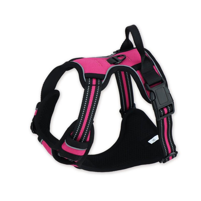 Adjustable Reflective Dog Harness Small Medium Large Breeds Walking Leash No Pull Chest Strap Golden Retriever Labrador