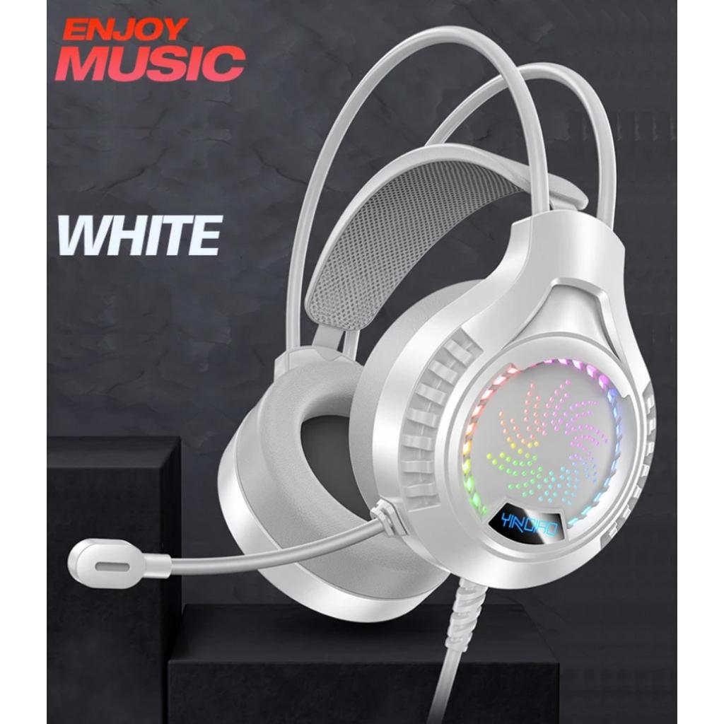 Ze sterowaniem głośnością mikrofonu Słuchawki do gier PC 3,5 mm Podświetlenie LED Przewodowe Nauszne Słuchawki dla graczy Stereo Zestaw słuchawkowy do gier
