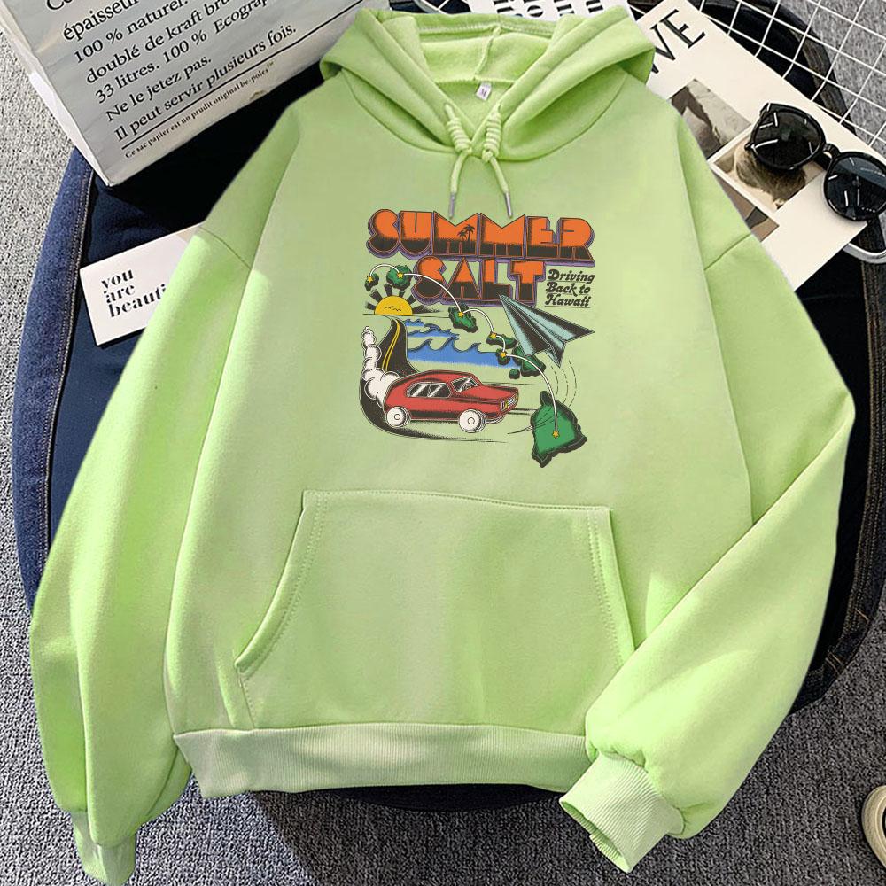 Summer Salt Driving Back To Hawaii Hoodies Long Sleeve Winter Women/Men Sweatshirts Funny Graphic Printing Pullovers Female Tops