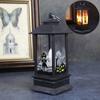 Halloween LED Flame Flickering Oil Lamp Battery Operated Spooky Decor Haunted House Prop Tabletop Centerpiece for Bar Party
