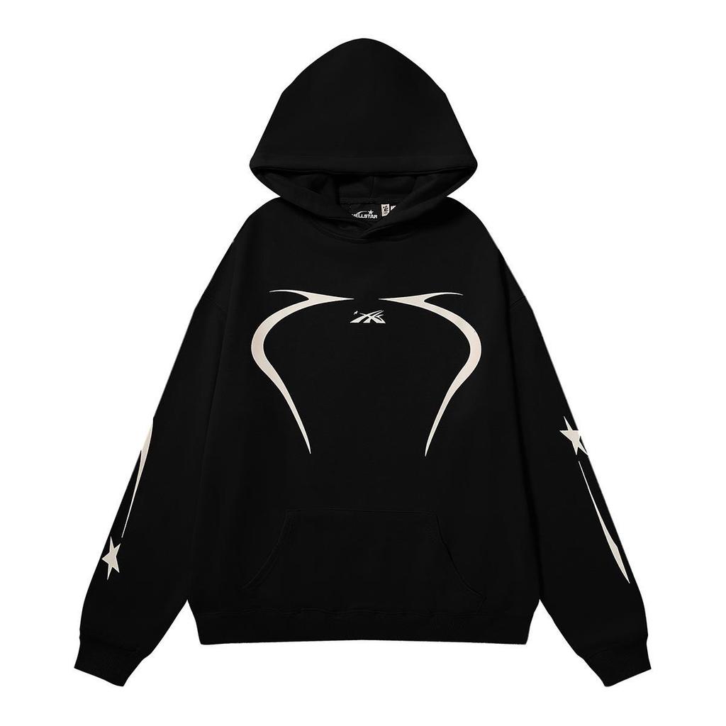 Unisex Retro Distressed Letter Print Hoodie für Herbst/Winter